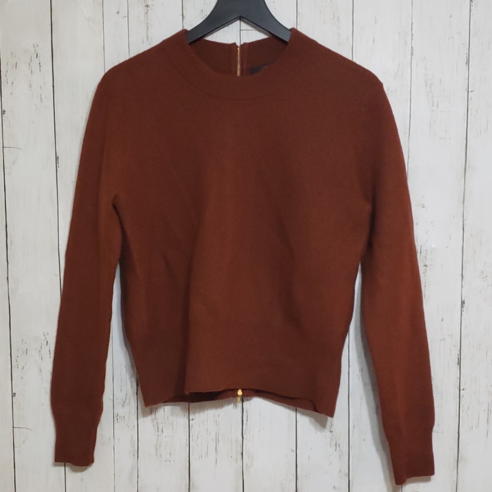 J. Crew merino wool zip back sweater